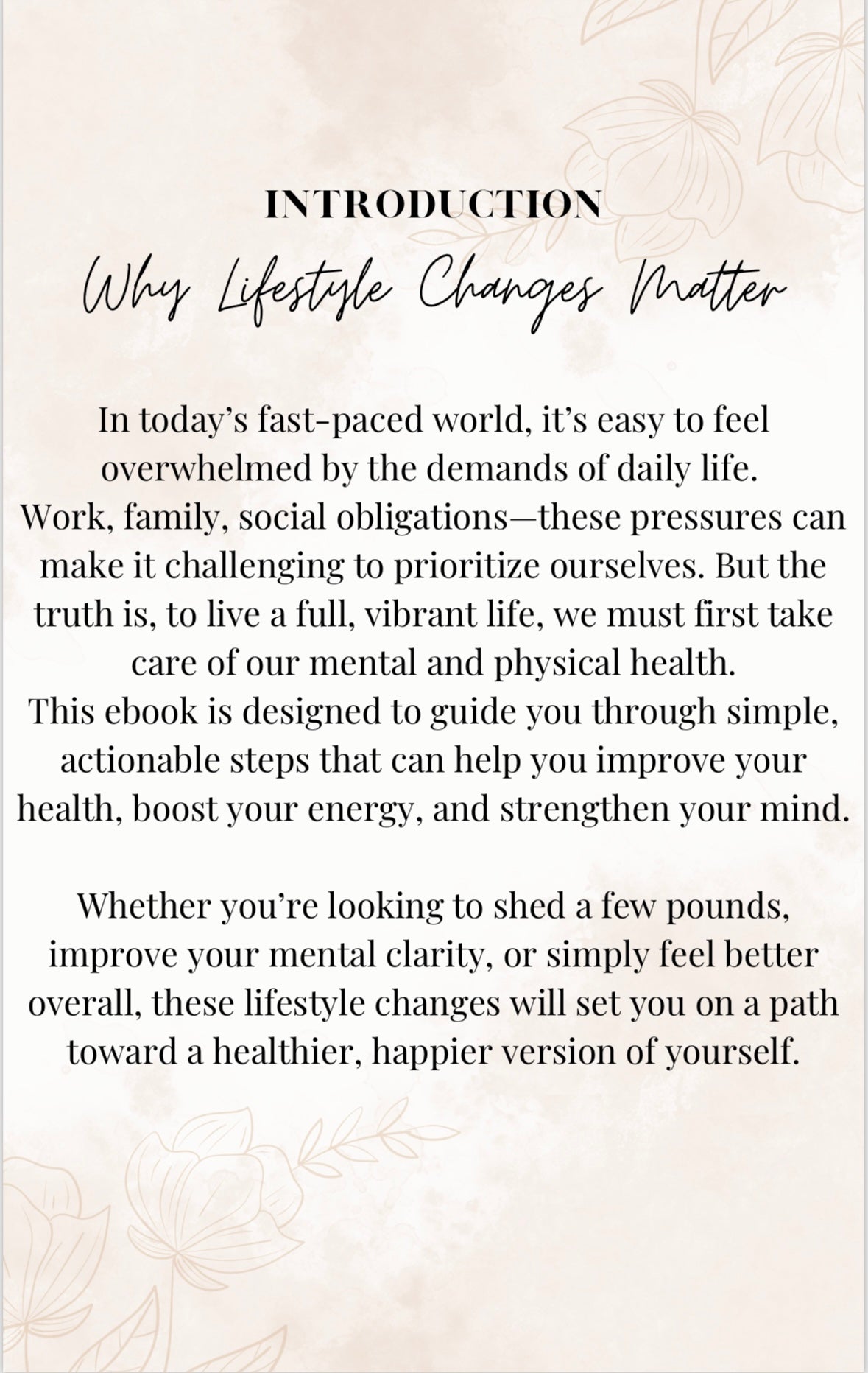 Becoming You - Lifestyle change Ebook - Mindset, Health, Nutrition, Fitness & Mental Health.