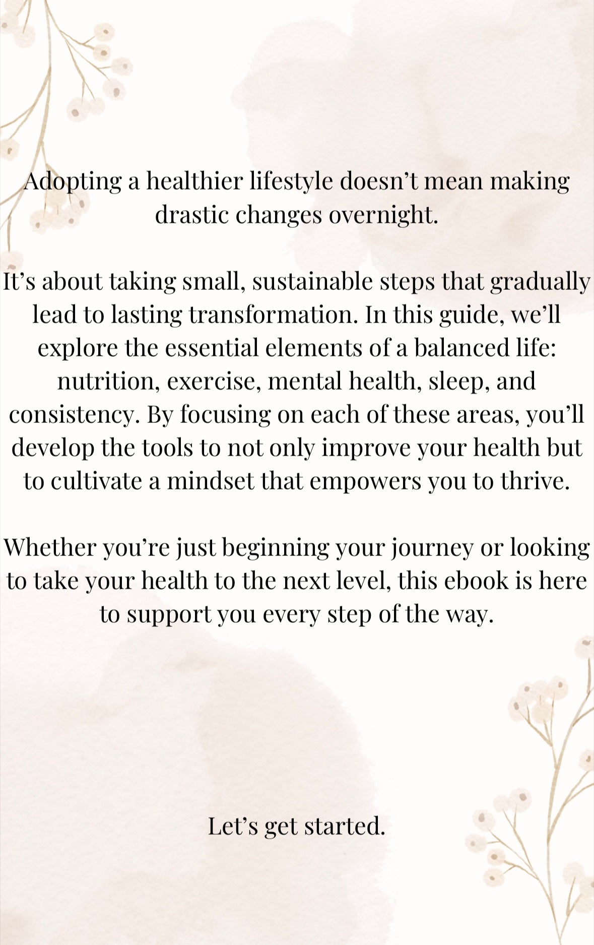 Becoming You - Lifestyle change Ebook - Mindset, Health, Nutrition, Fitness & Mental Health.